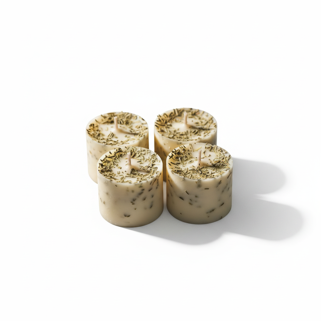 4 Impepho Candles Pure White
