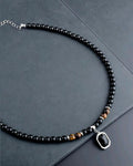 Onyx Beaded Necklace with Pendant Restoration To Life Craft